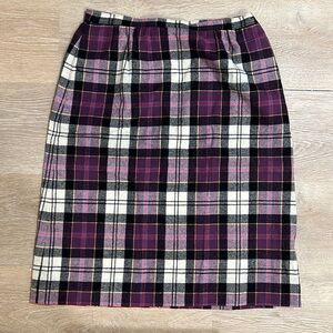 Pendleton | Purple Tartan Woolen Skirt